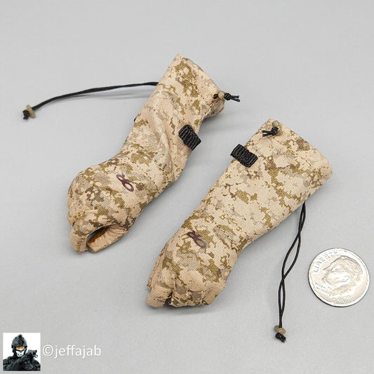 1:6 Easy & Simple Recce Element AOR1 Camo Winter Gloved Hands for 12" Figures