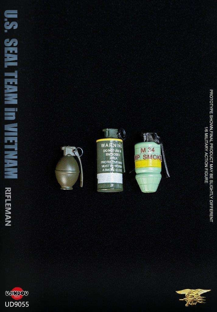 1:6 scale Ujindou US SEAL Team Rifleman in Vietnam Metal Grenades for 12" Figure