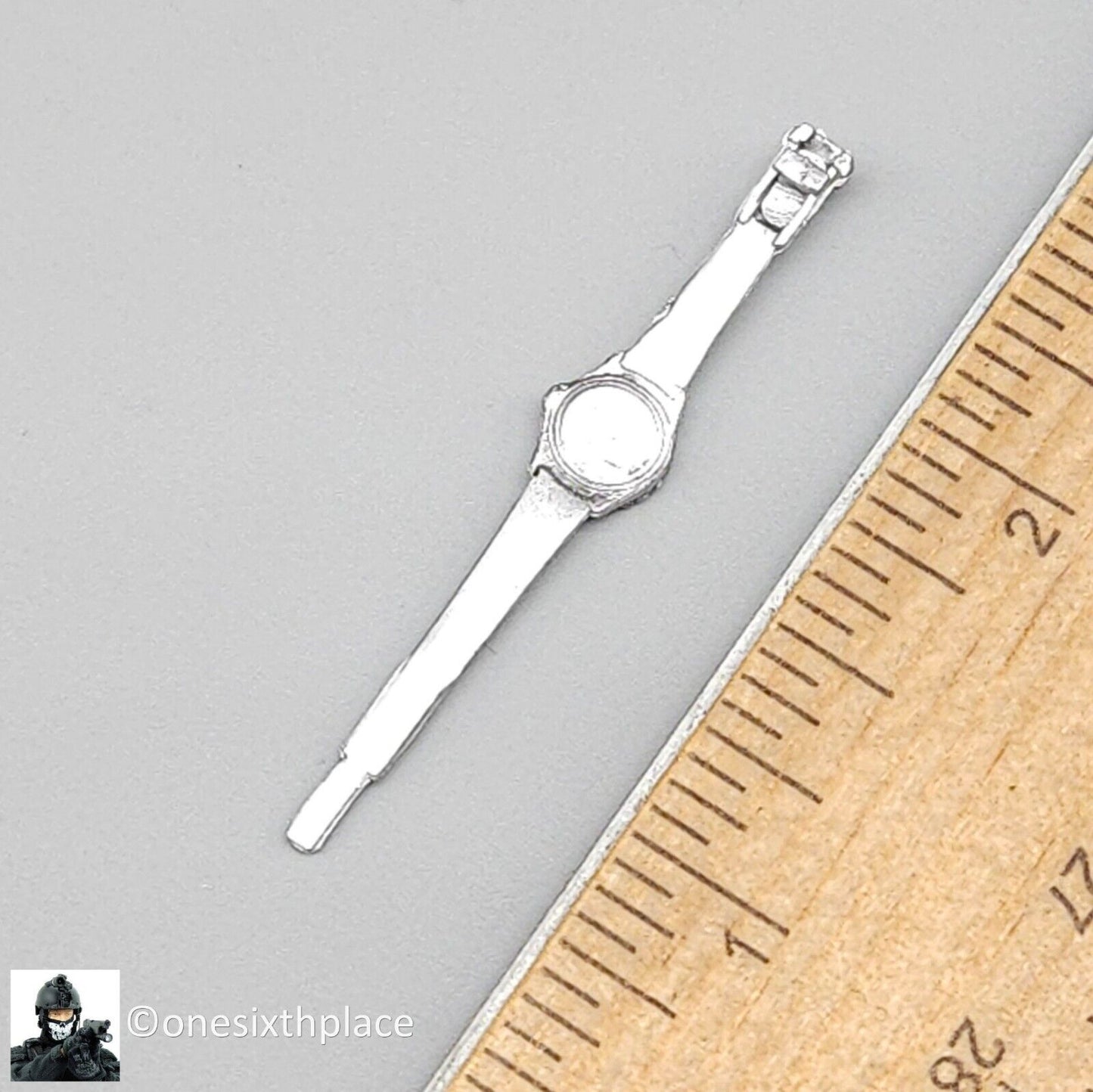 1:6 scale BBI Pilot Silver Wrist Watch (Plastic) for 12" Figures Rolex Russian