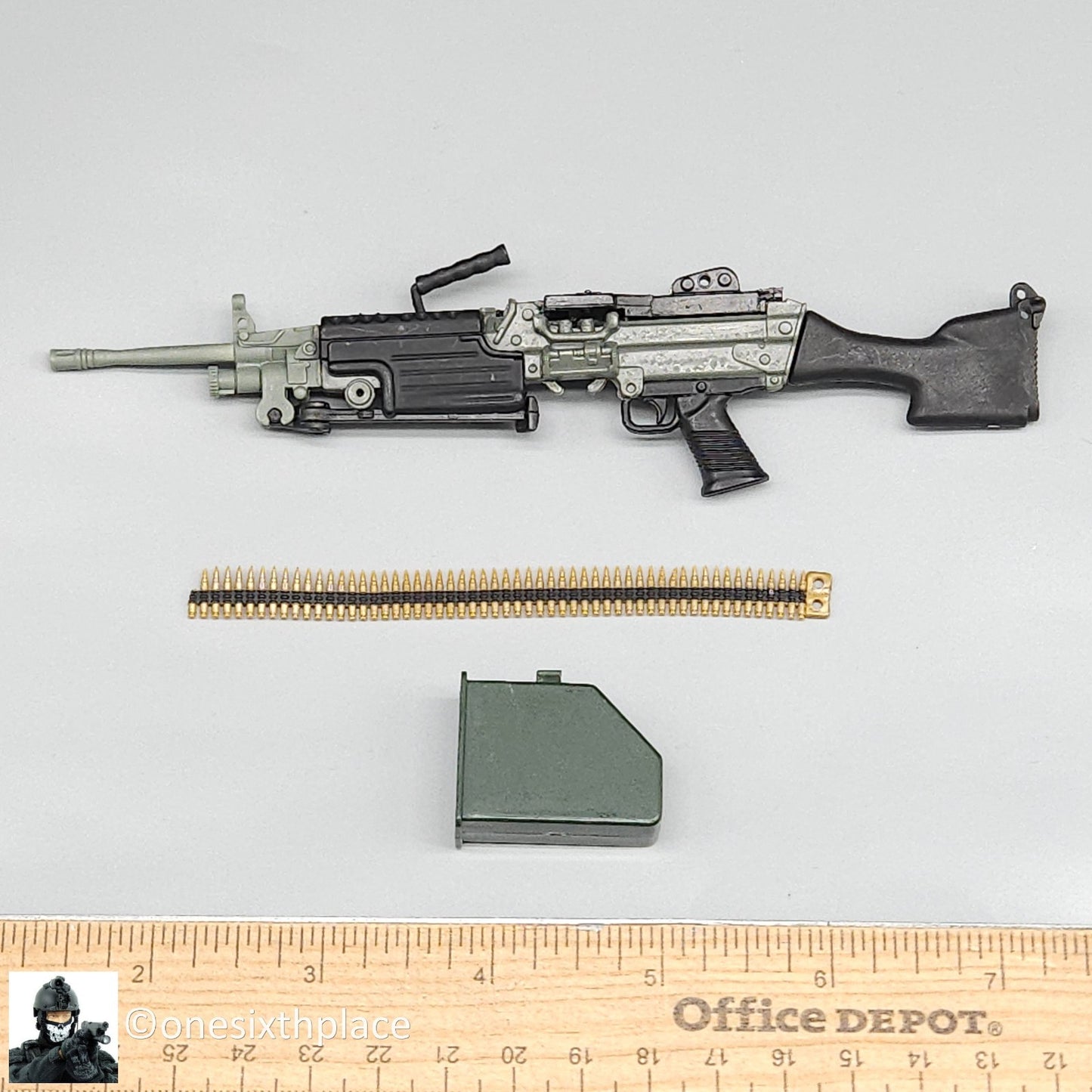 1:6 scale Hasbro GI Joe M249 SAW Machine Gun USED READ for 12" Figures