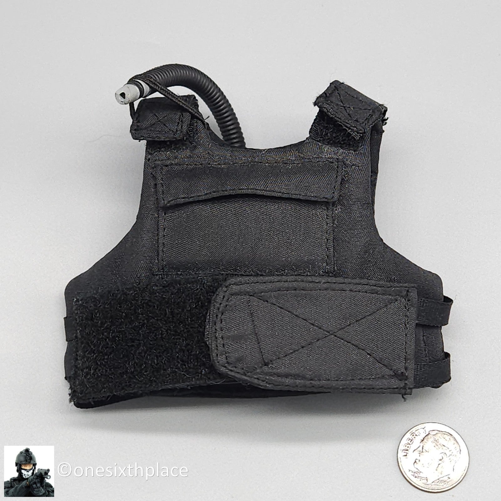 1:6 scale BBI SEAL Team 8 Shark Black Body Armor Vest for 12" Figures