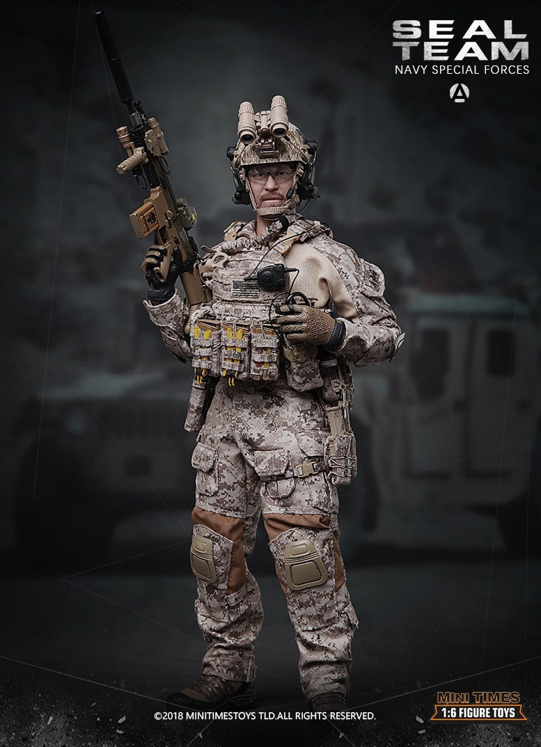 1:6 Mini Times Navy SEAL Team AOR1 NCPC Plate Carrier Pouch Set for 12" Figures