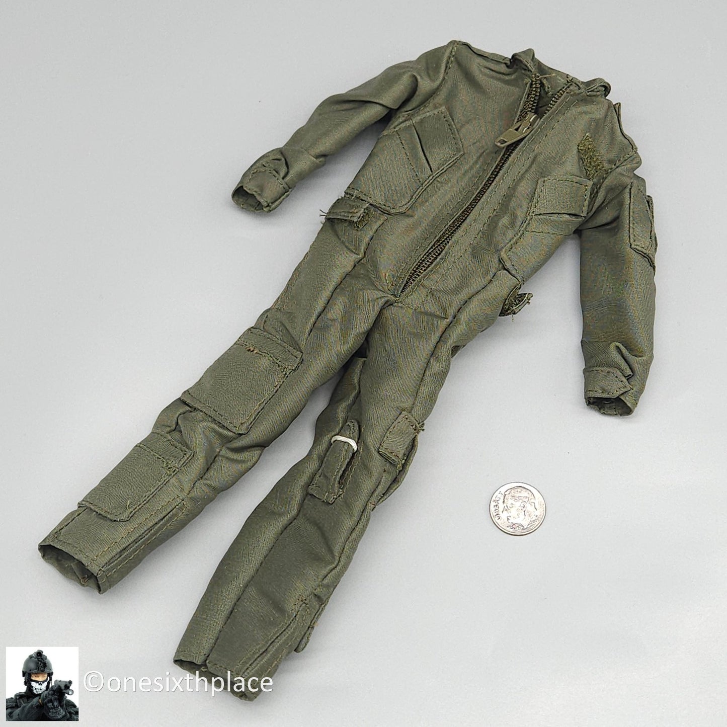 1:6 scale BBI USMC Force Recon Green Nomex Flight Suit for 12" Figures Pilot