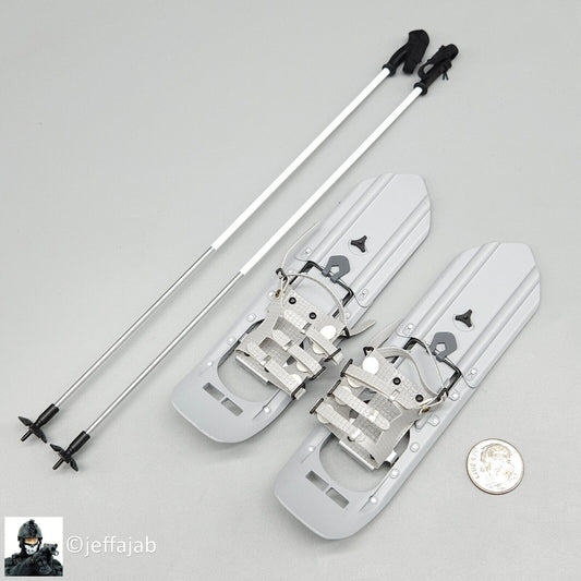 1:6 Easy & Simple Recce Element Winter Hiking Poles & Snowshoes for 12" Figures