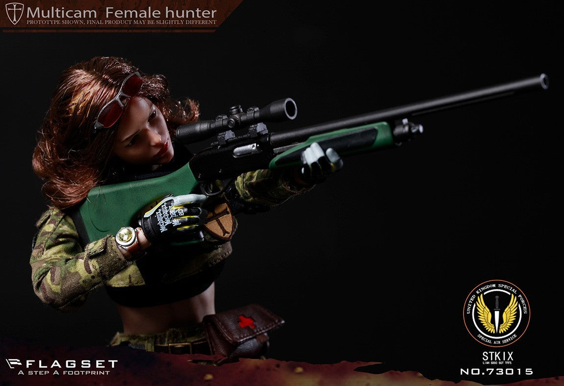 1:6 scale Flagset Female Hunter Remington 870 Shotgun for 12" Figures