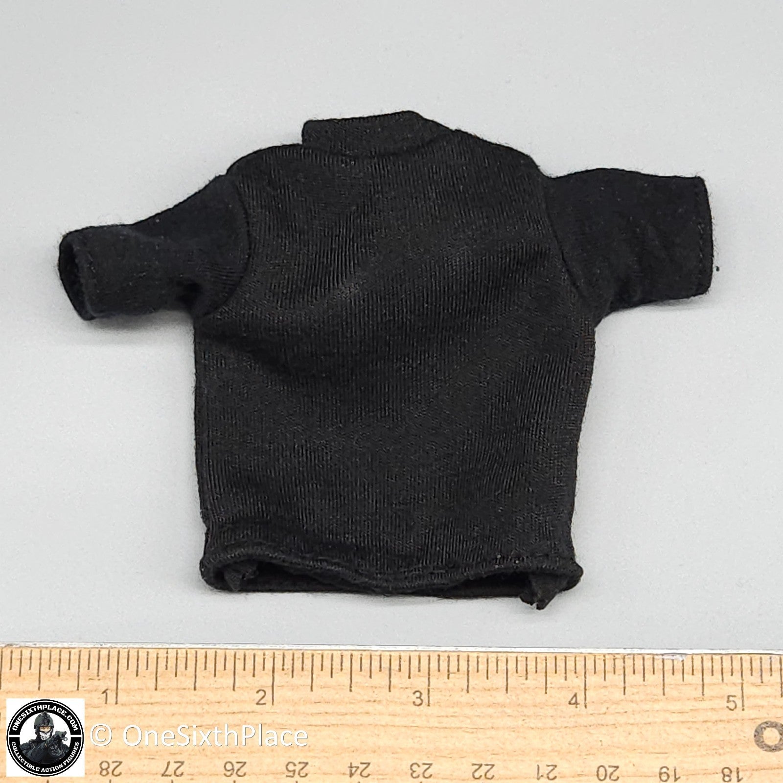 1:6 scale BBI Elite Force Mens Black T-Shirt w/ Logo for 12" Figures