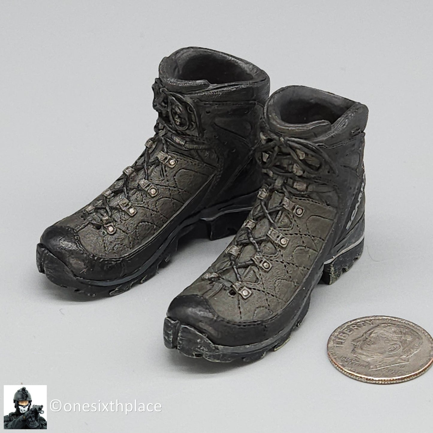 1:6 scale Soldier Story FBI CIRG Molded GTX Boots (Peg Type) for 12" Figures