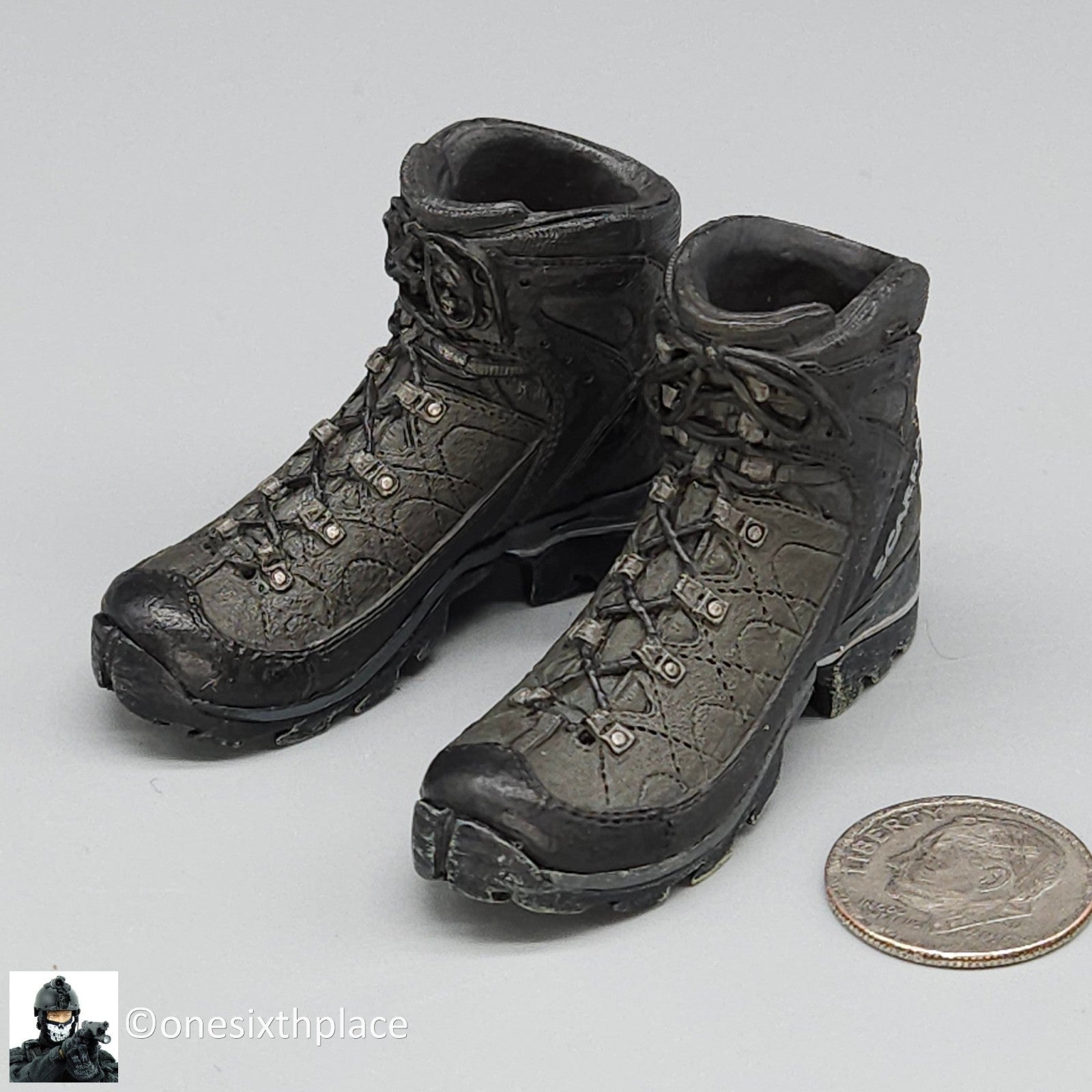 1:6 scale Soldier Story FBI CIRG Molded GTX Boots (Peg Type) for 12" Figures