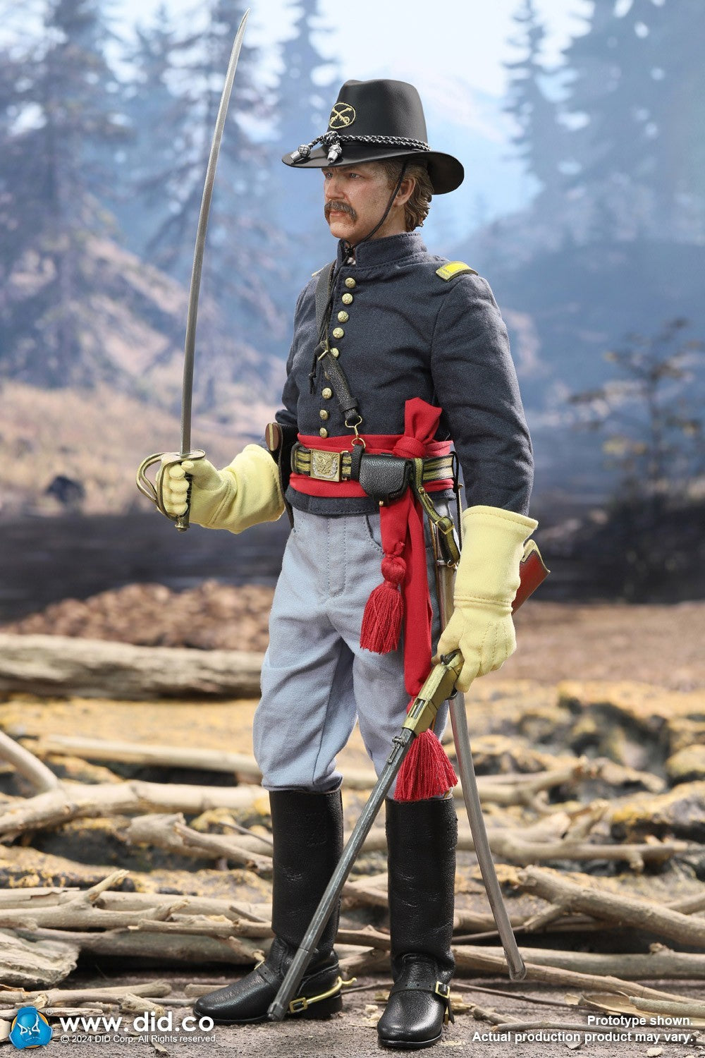 1:6 Scale DiD US Civil War Union Army Lieutenant John Dunbar 12" Figure NS80175
