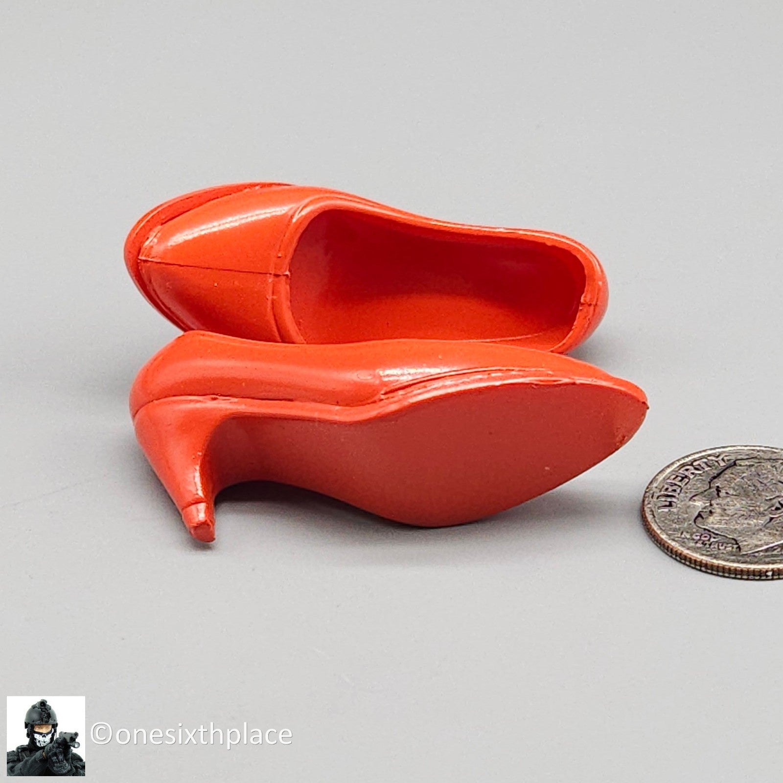 1:6 Triad Toys Female Red High Heels Shoes Style A (Short Heel) 12" Figures