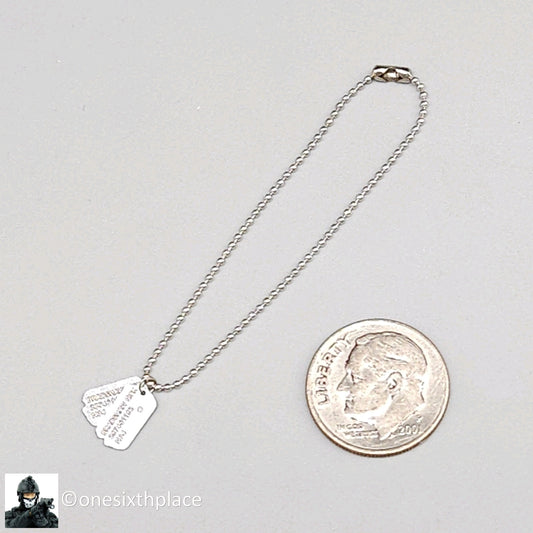 1:6 DID US Navy F-14 Pilot Tom & Nick "Goose" Dog Tags Necklace for 12" Figures