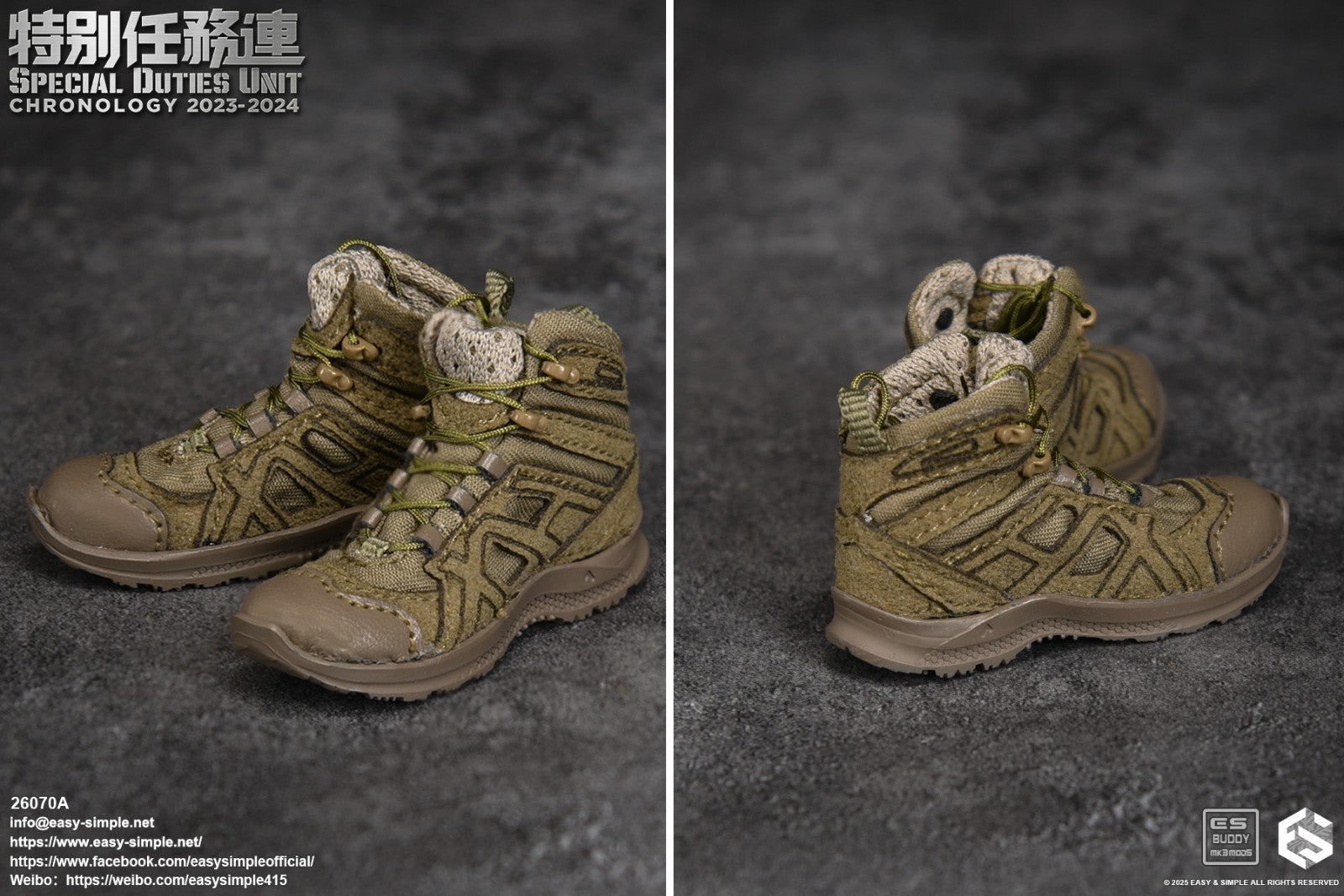 1:6 scale Easy & Simple SDU Assault Team 2023-2024 GTX Boots for 12" Figures