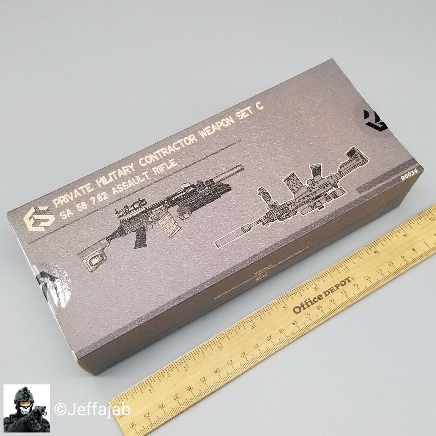 1:6 Easy & Simple PMC Weapon Set C SA 58 7.62 Assault Rifle Fixed Stock 06034E