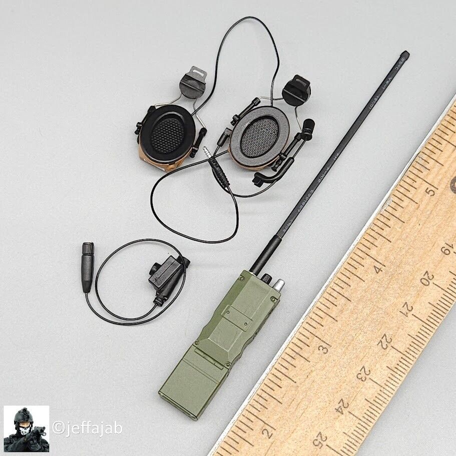 1:6 Easy & Simple CBRN Assault Team Radio w/ FAST Helmet Headset for 12" Figures