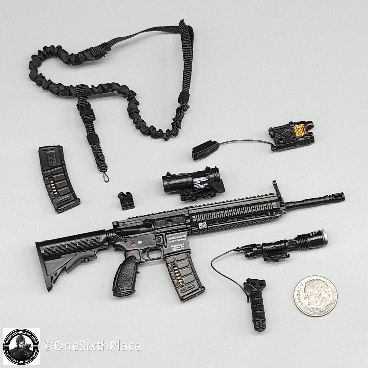 1:6 scale Fire Girl Female CQB Tactical Agent in Green HK416 Rifle 12" Figures