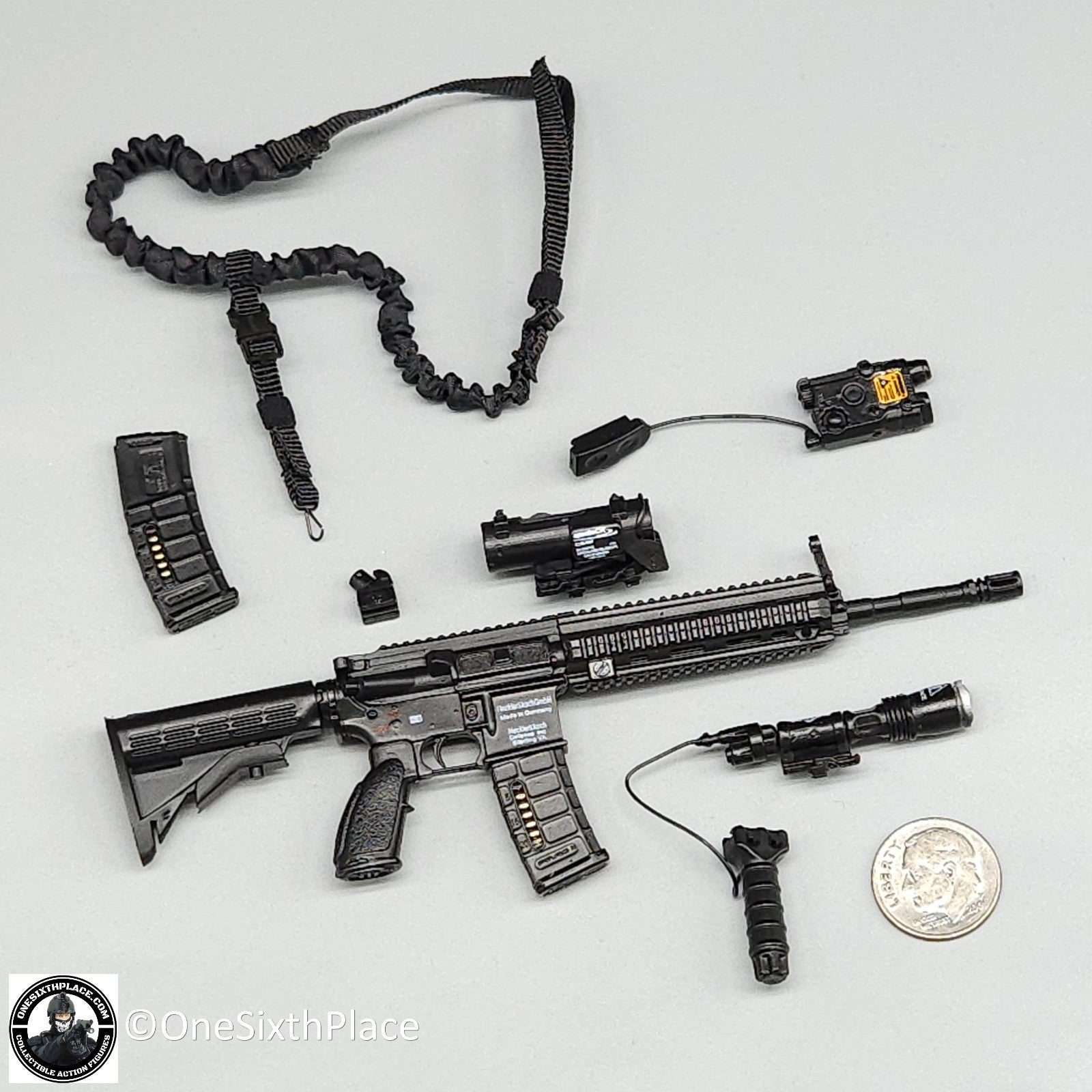 1:6 scale Fire Girl Female CQB Tactical Agent in Green HK416 Rifle 12" Figures