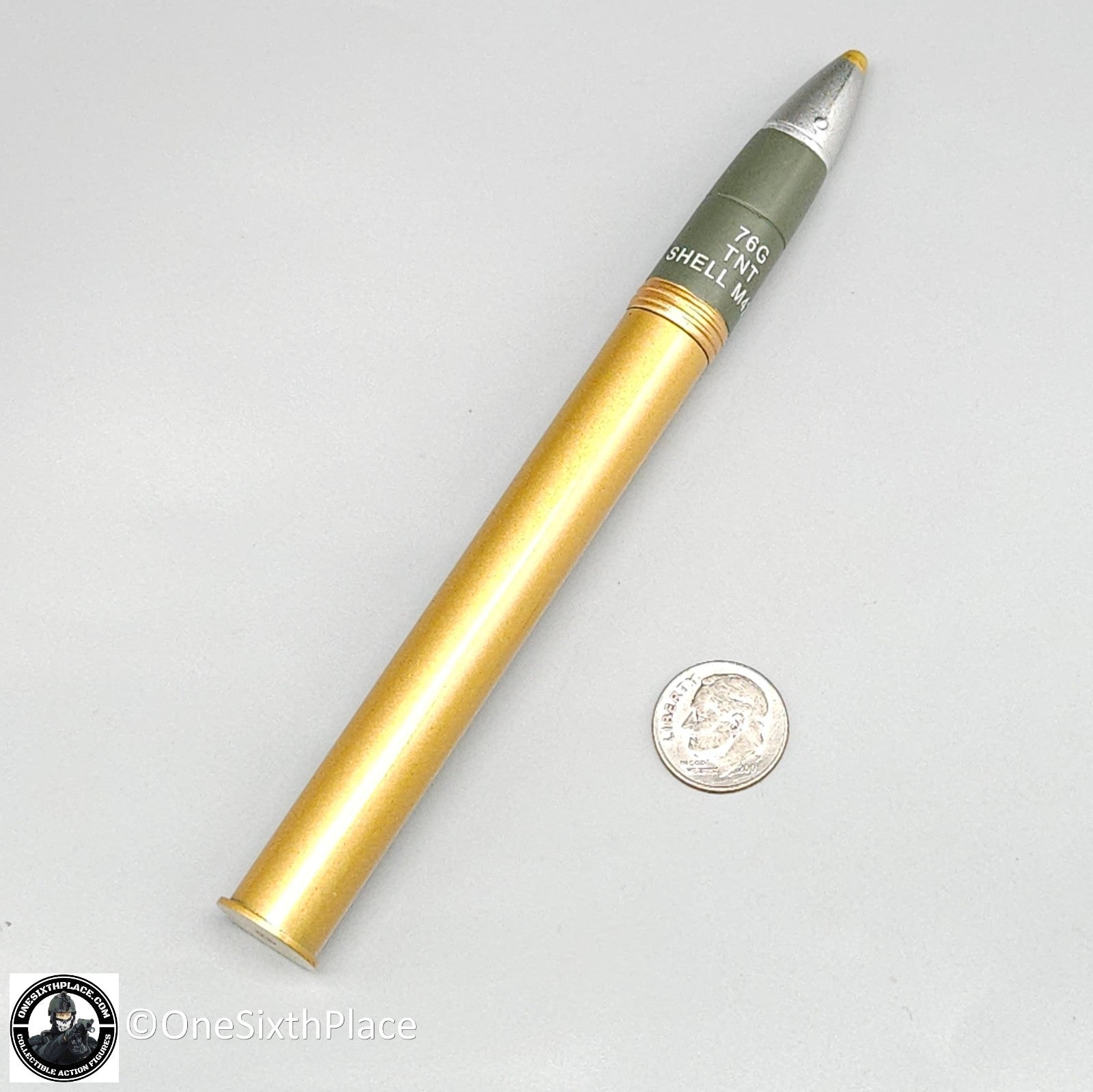 1:6 scale WWII US 2nd Armored Div Tank Loader "Coon Ass" Metal 76mm Round