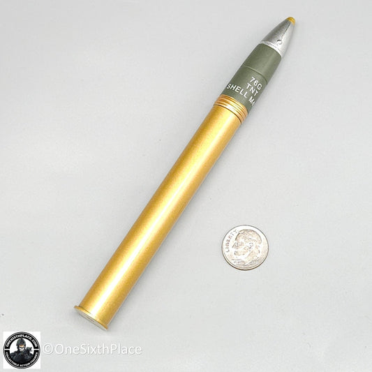 1:6 scale WWII US 2nd Armored Div Tank Loader "Coon Ass" Metal 76mm Round