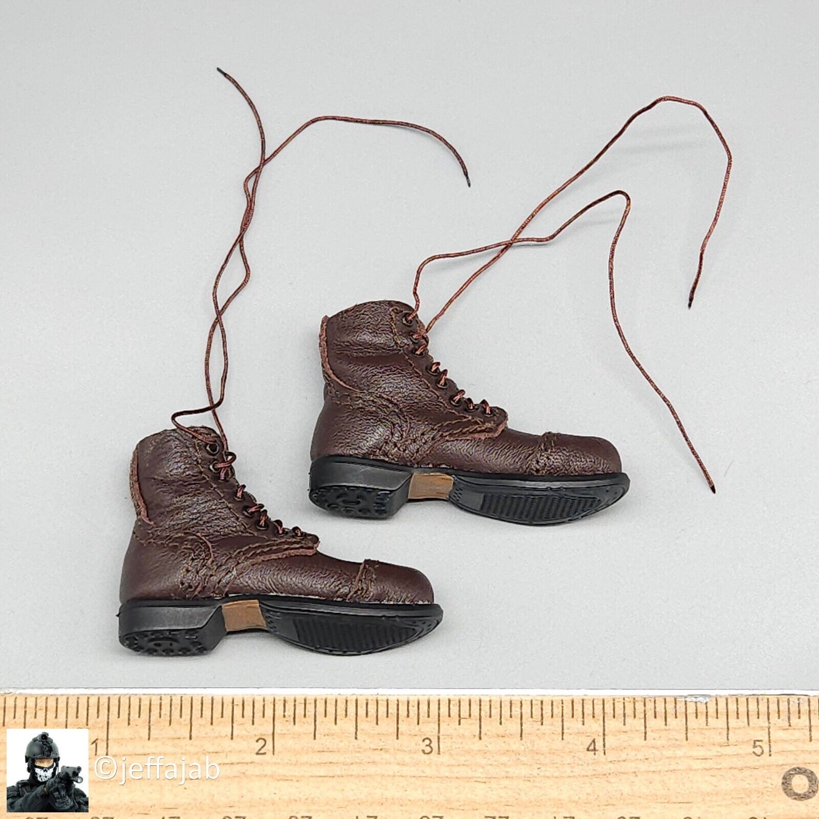 1:6 scale DiD WWII Sergeant Horvath Service Shoes Boots for 12" Figures