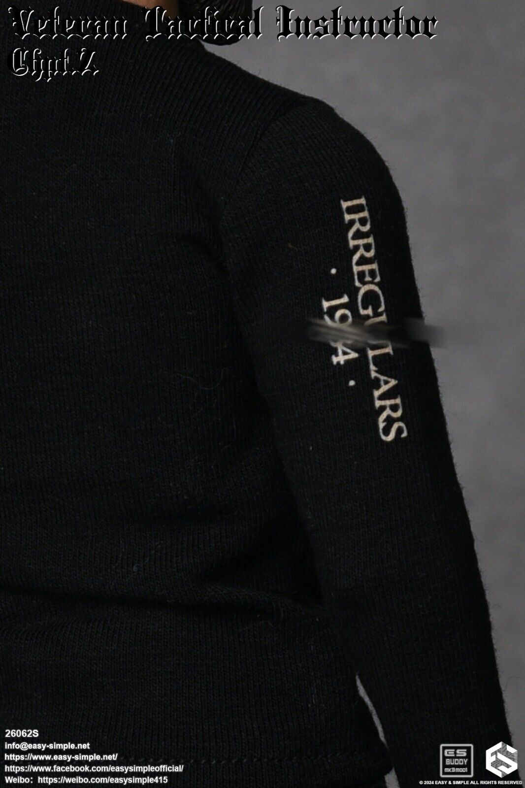 1:6 Easy & Simple Veteran Tactical Instructor Chapter II Special Ver Black Shirt