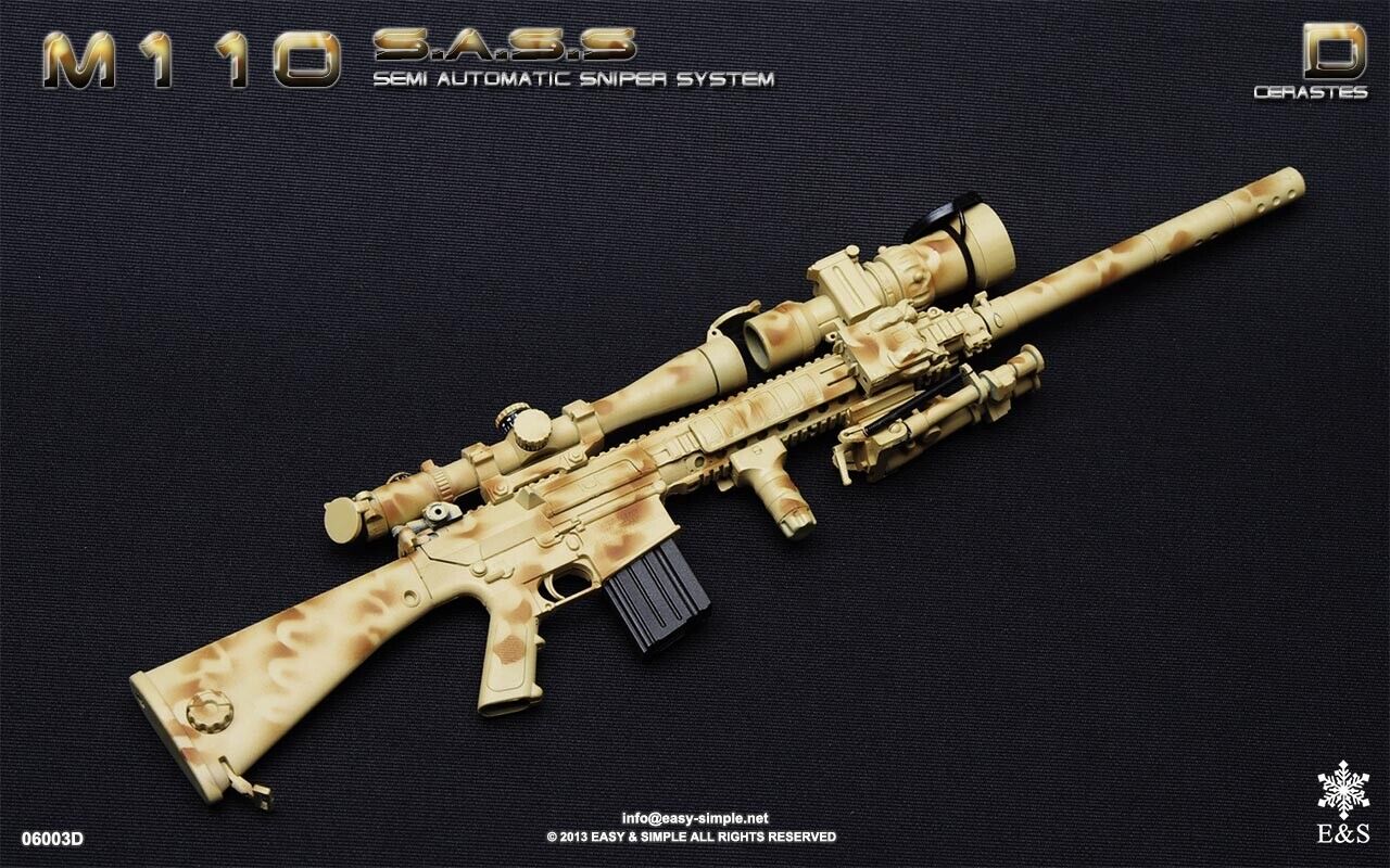 1:6 Easy & Simple Tan PEQ Aiming Laser #1 Rifle Accessory 12" GI Joe Dragon Toy