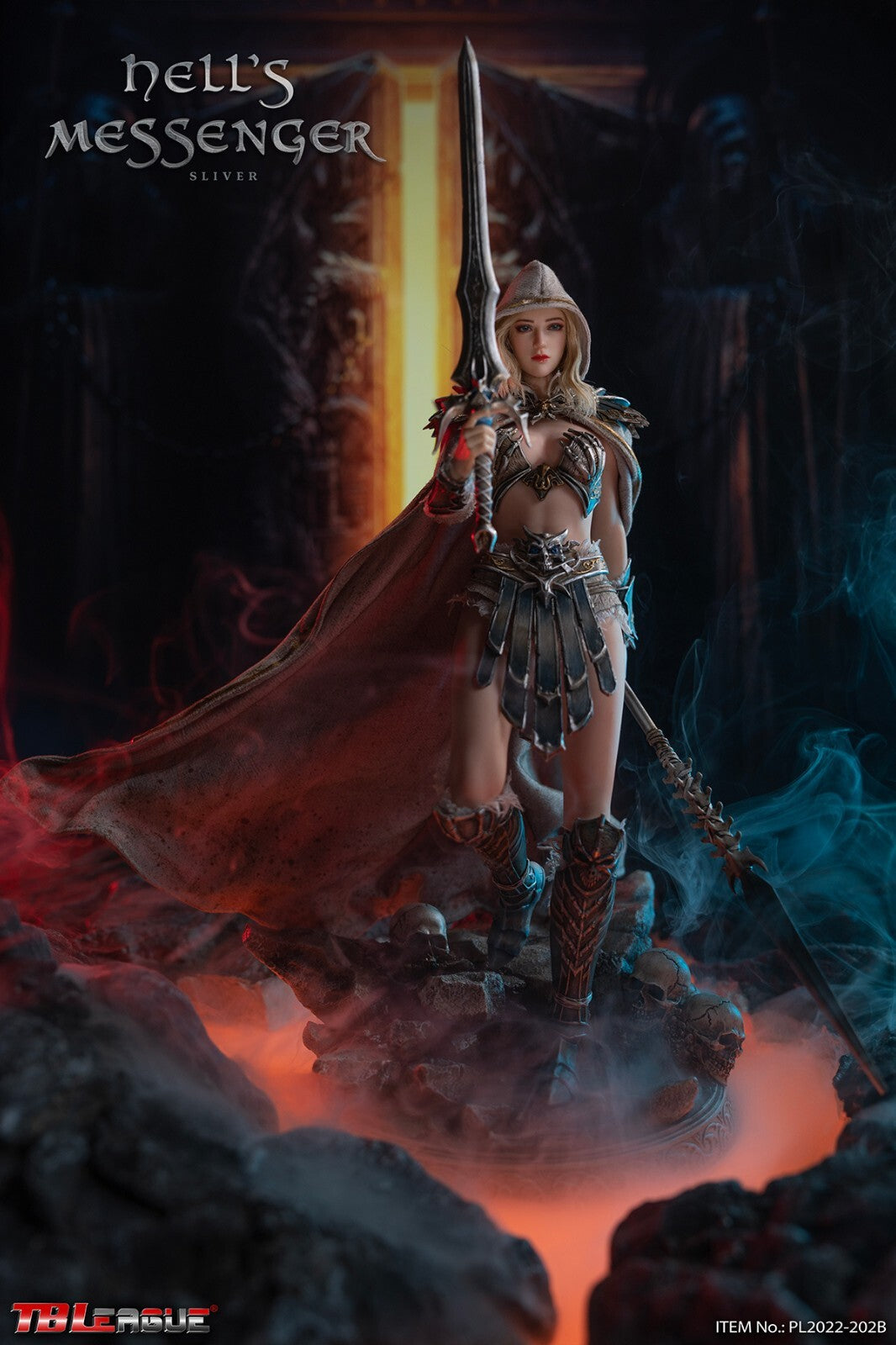 1:6 TBLeague PL2022-202B Hell’s Messenger Silver Female Armor Set for 12" Figure