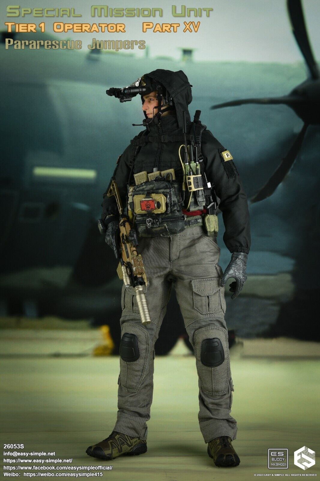 1:6 scale Easy & Simple Pararescue Jumpers Special Patches Set for 12" Figures