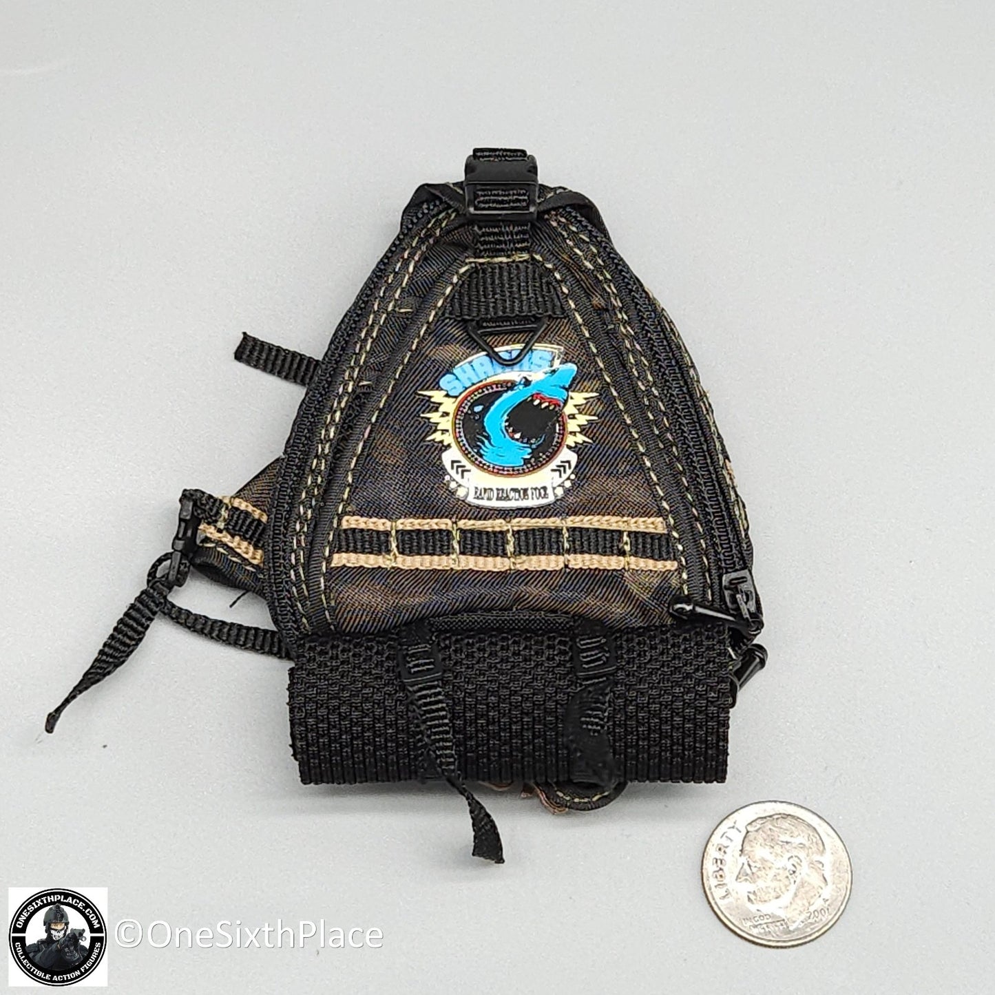 1:6 scale Fire Girl Female CQB Tactical Agent Green Multicam Backpack 12" Figure