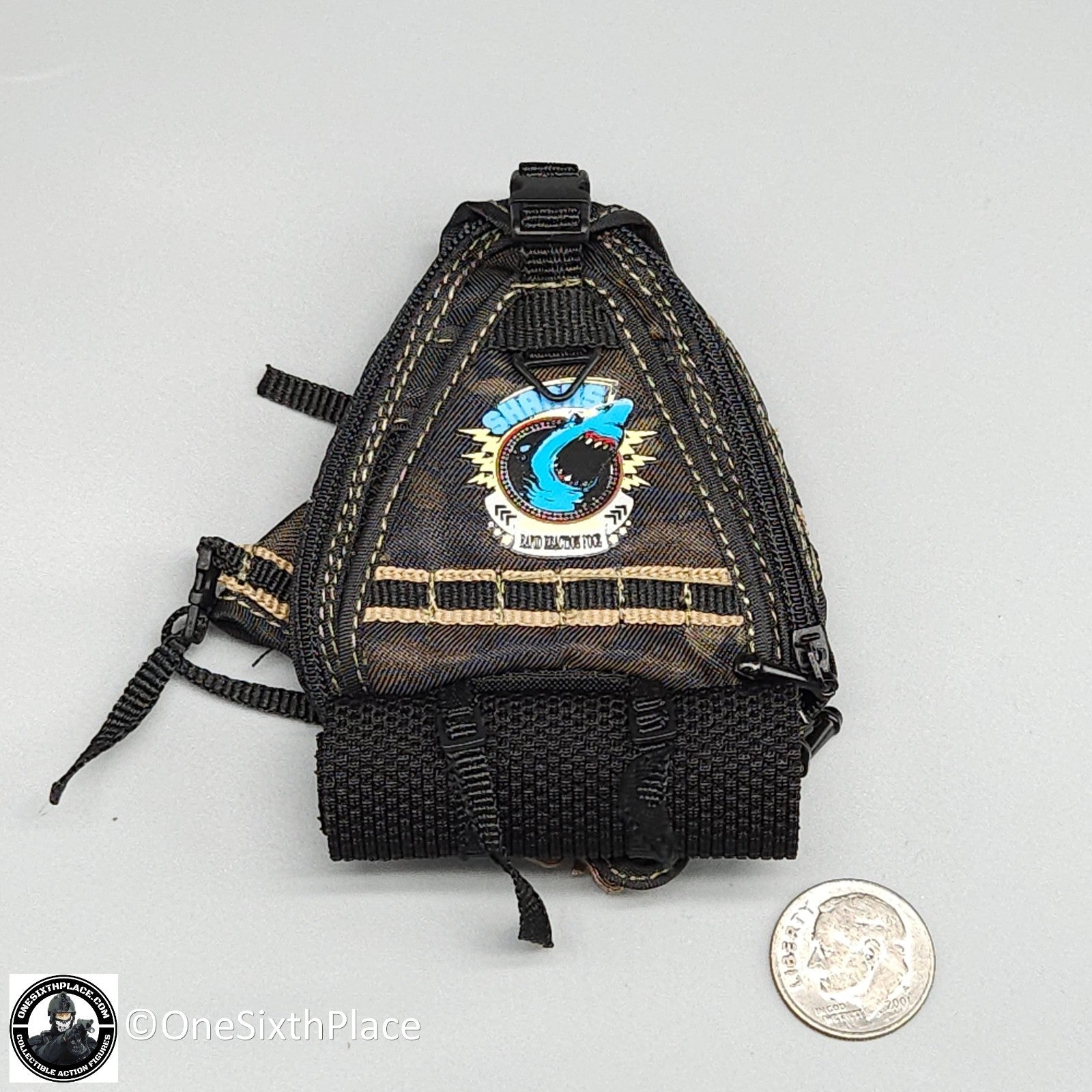 1:6 scale Fire Girl Female CQB Tactical Agent Green Multicam Backpack 12" Figure