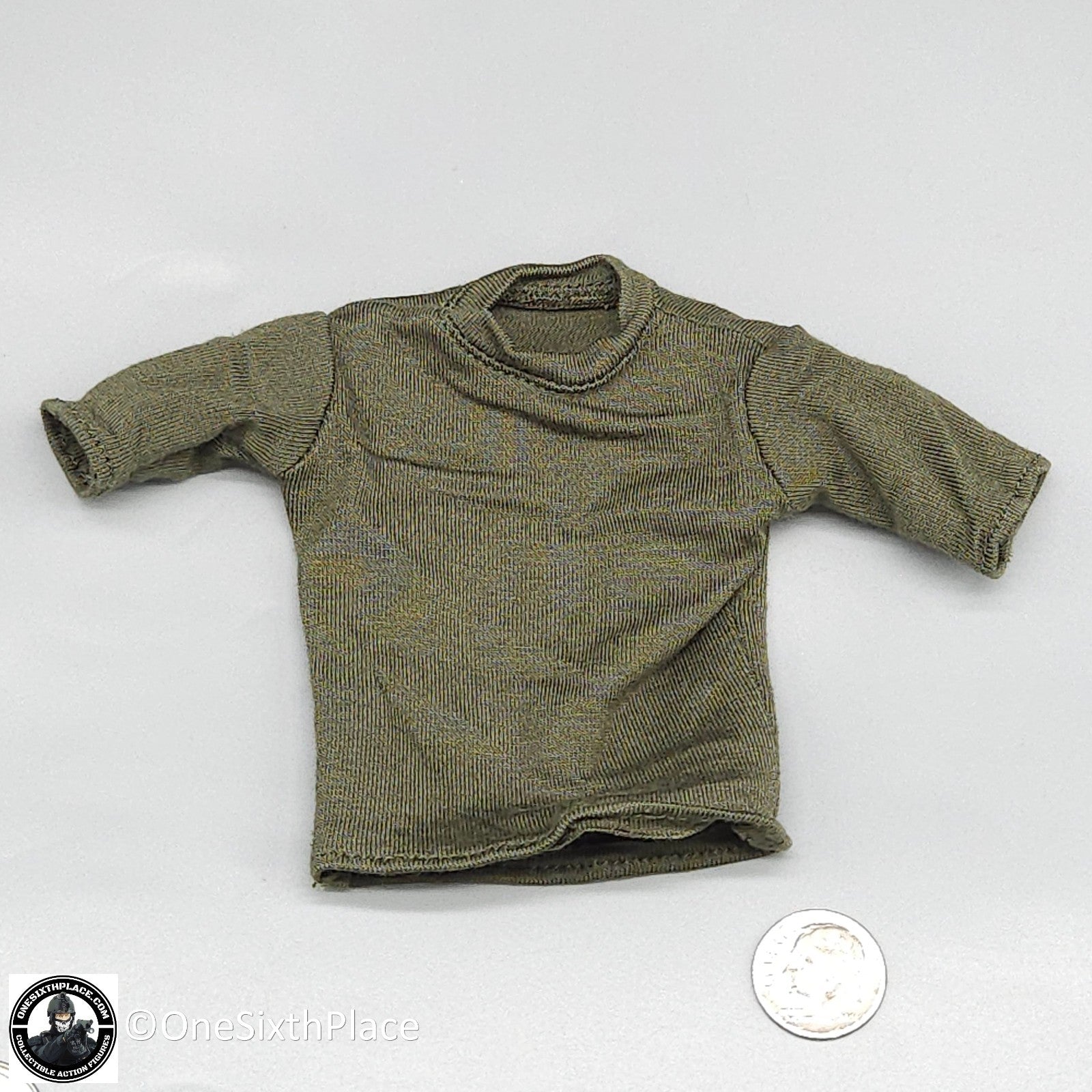 1:6 scale Whoho Toys Vietnam 173rd Airborne Green T-Shirt for 12" Figures