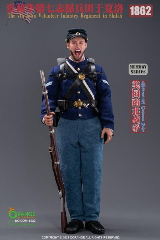 1:6 QO Toys American Civil War US 7th Iowa Volunteer Shiloh 1862 12" Figure