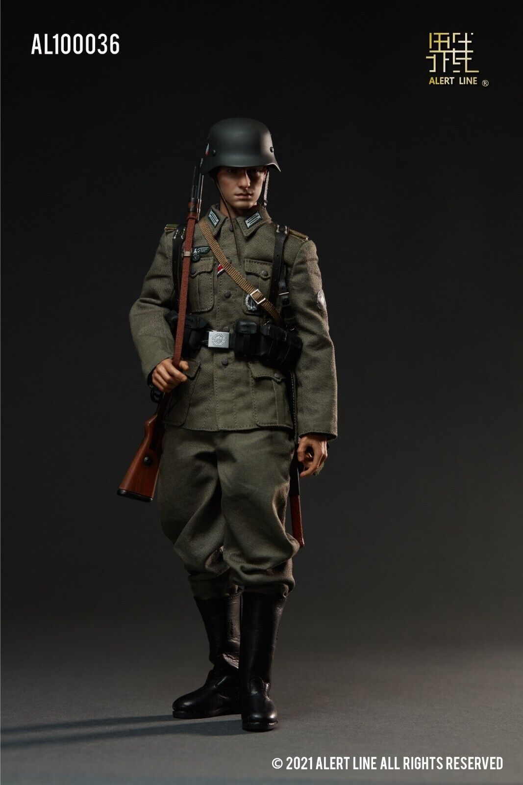 1:6 Alert Line WWII German Army Soldier Male Head Sculpt for 12" Figures