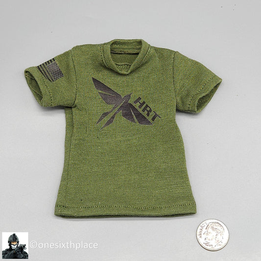 1:6 scale Easy & Simple HRT Team Leader Mens Green Logo T-Shirt for 12" Figures