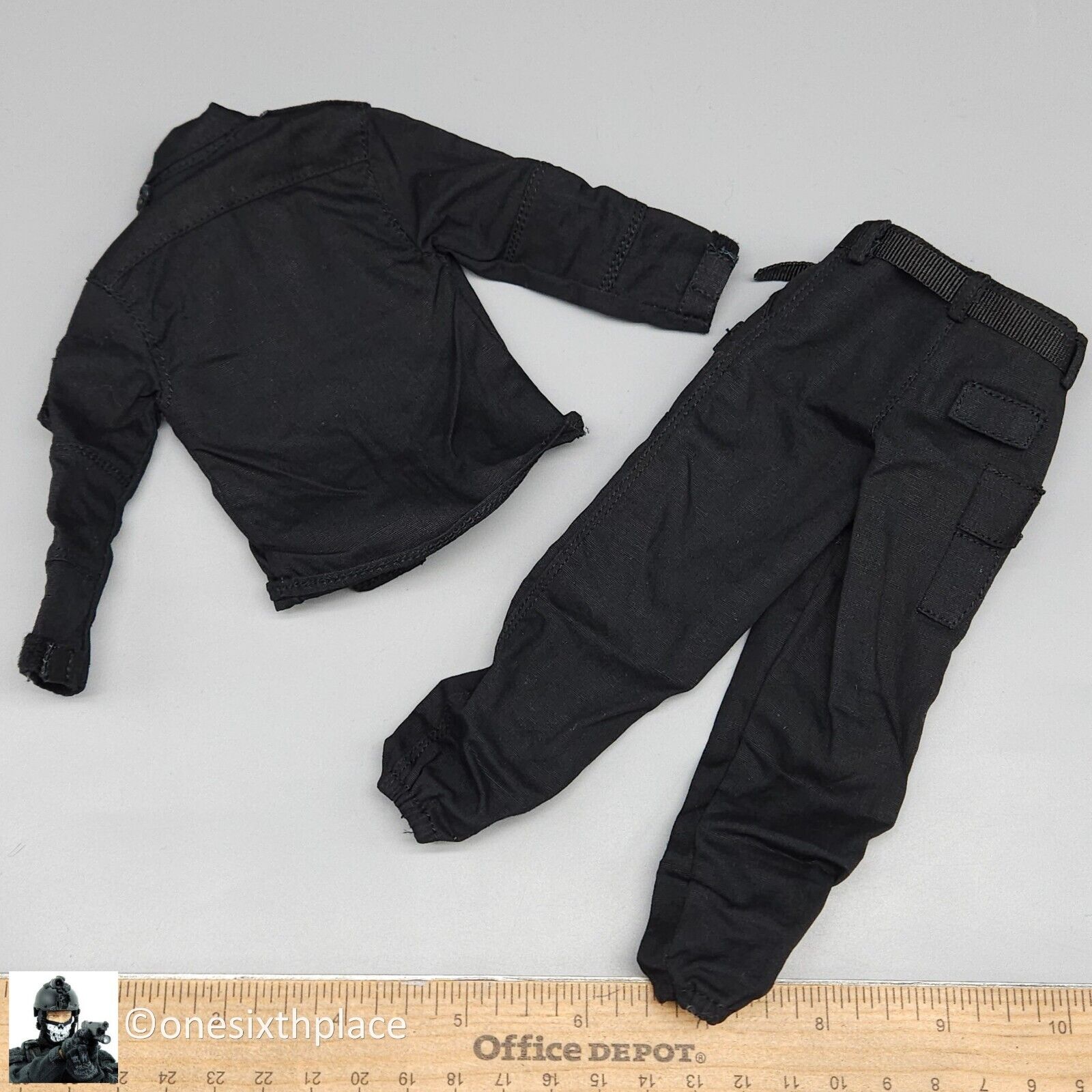 1:6 scale DamToys Russian OSN Police Black Combat Uniform for 12" Figures