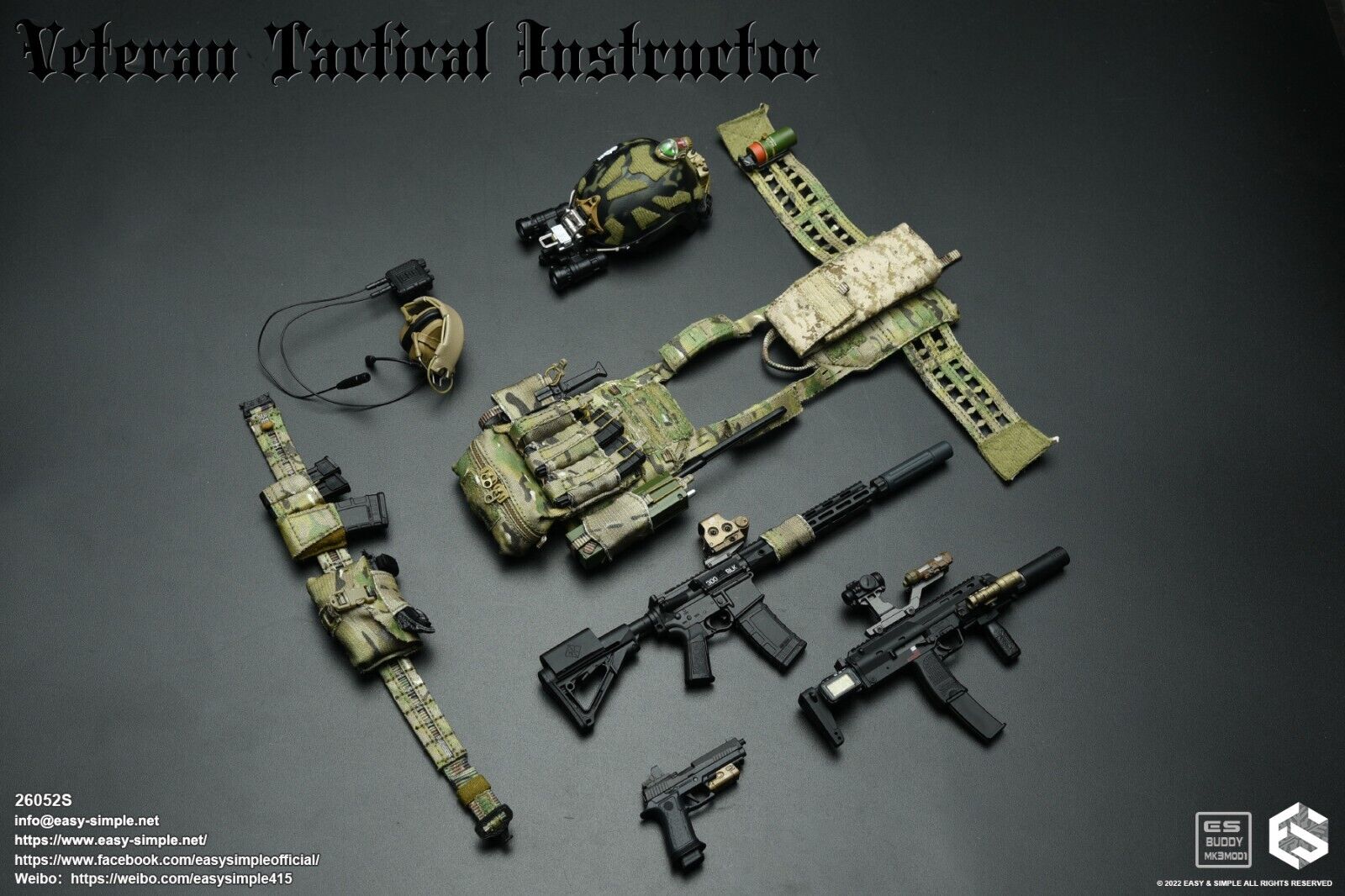 1:6 Easy & Simple Veteran Tactical Instructor Special Long Sleeve Shirt 12"