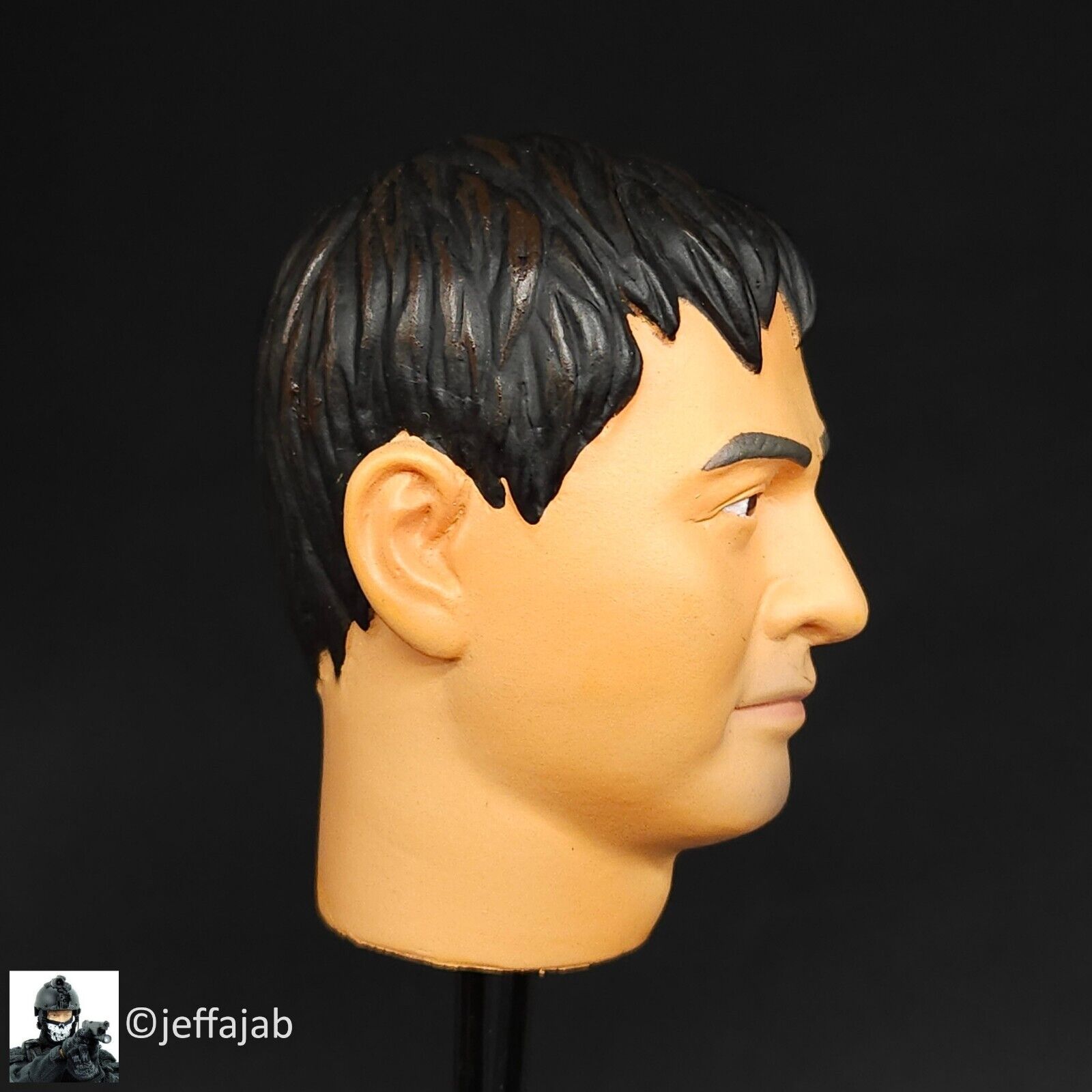 1:6 Dragon Detective Chow Asian Male Head Sculpt for 12" Figures