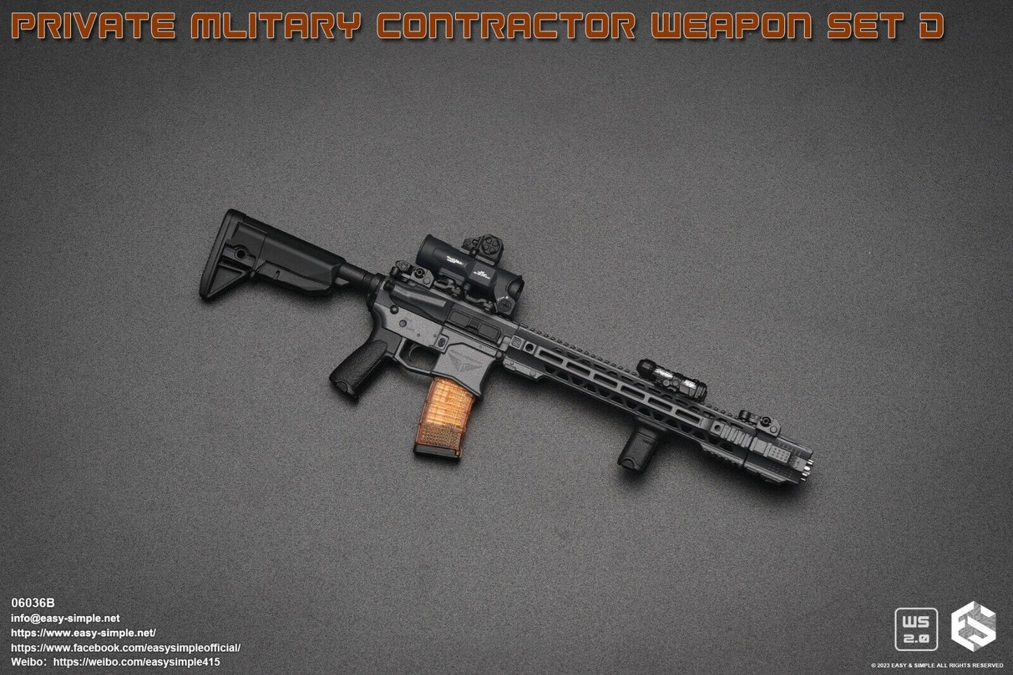 1:6 Easy & Simple Private Military Contractor Weapon Set D Ver. B for 12" Figure