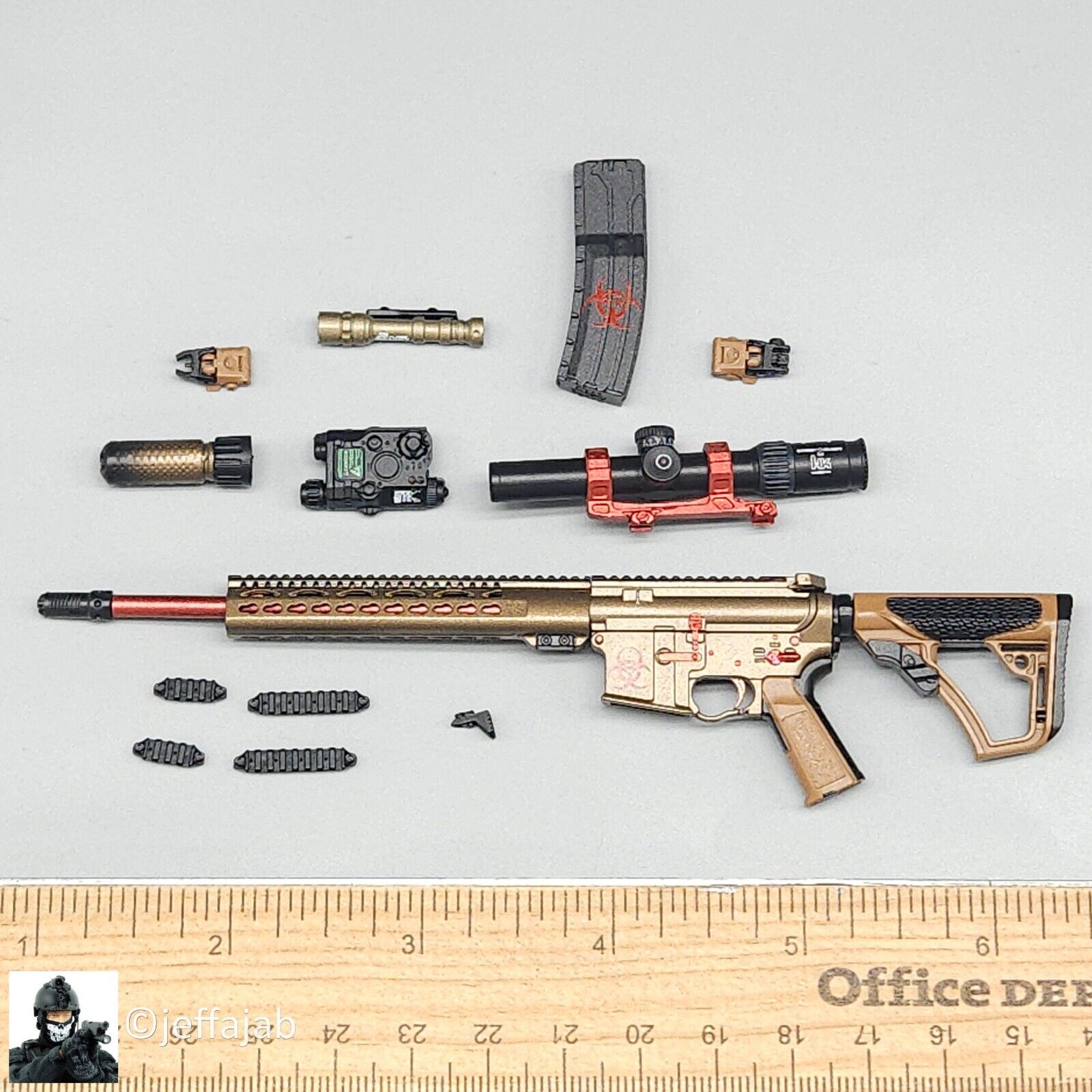 1:6 scale Easy & Simple Doom's Set VI Day Thrasher 5.56 Rifle Set for 12" Figure