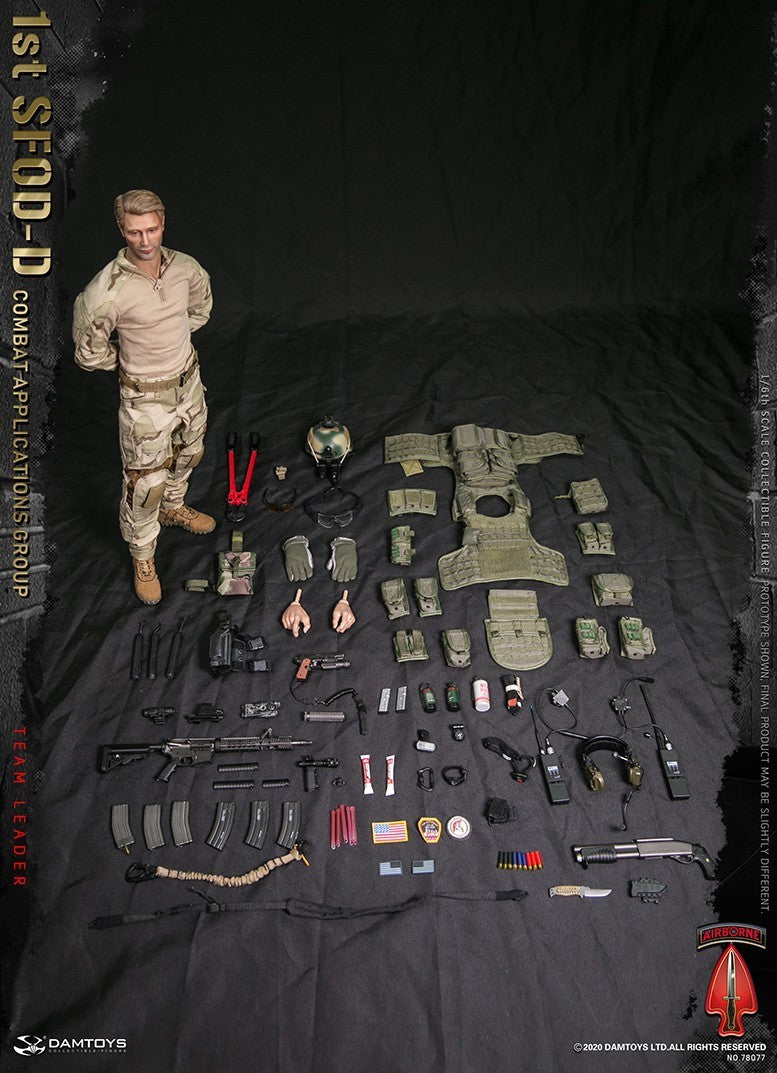 1:6 scale DamToys CAG Leader Woodland Camo Drop Leg Pouch for 12" Figures