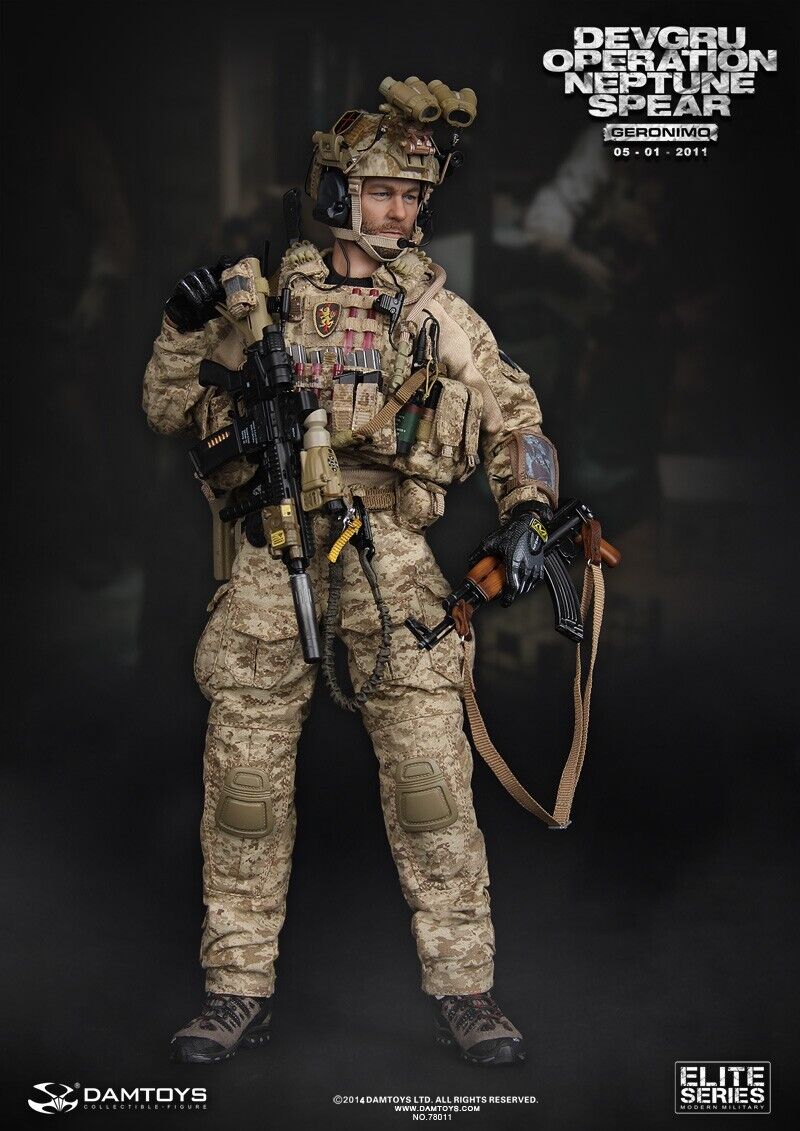 1:6 DamToys DEVGRU Neptune Spear GPS w/ AOR1 Camo Pouch for 12" Figures