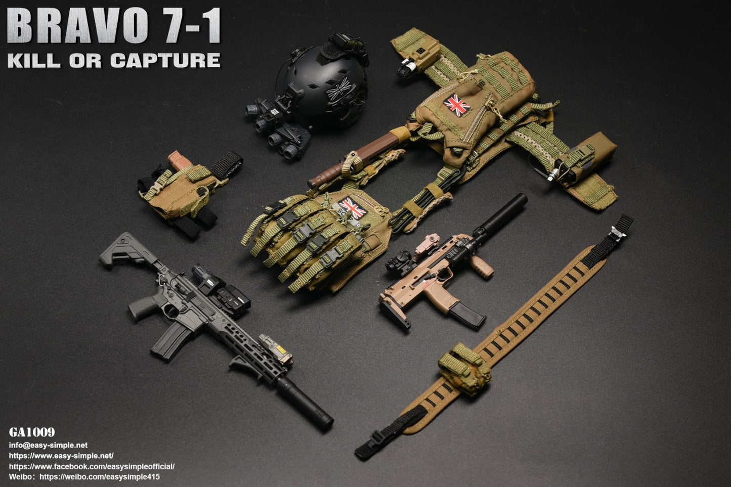 1:6 scale General's Armoury Bravo 7-1 Kill or Capture Triple SMG Mag Pouch