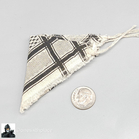 1:6 scale DamToys Black & White Shemagh Scarf for 12" Figures