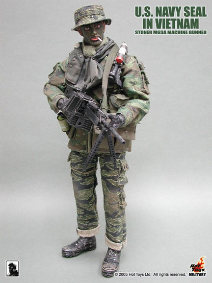 1:6 Scale Hot Toys US Navy SEAL in Vietnam Stoner M63A Machine Gunner 12" Figure