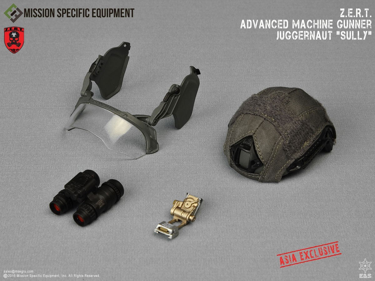 1:6 scale Easy & Simple ZERT Juggernaut Sully Gray Helmet w/ Visor