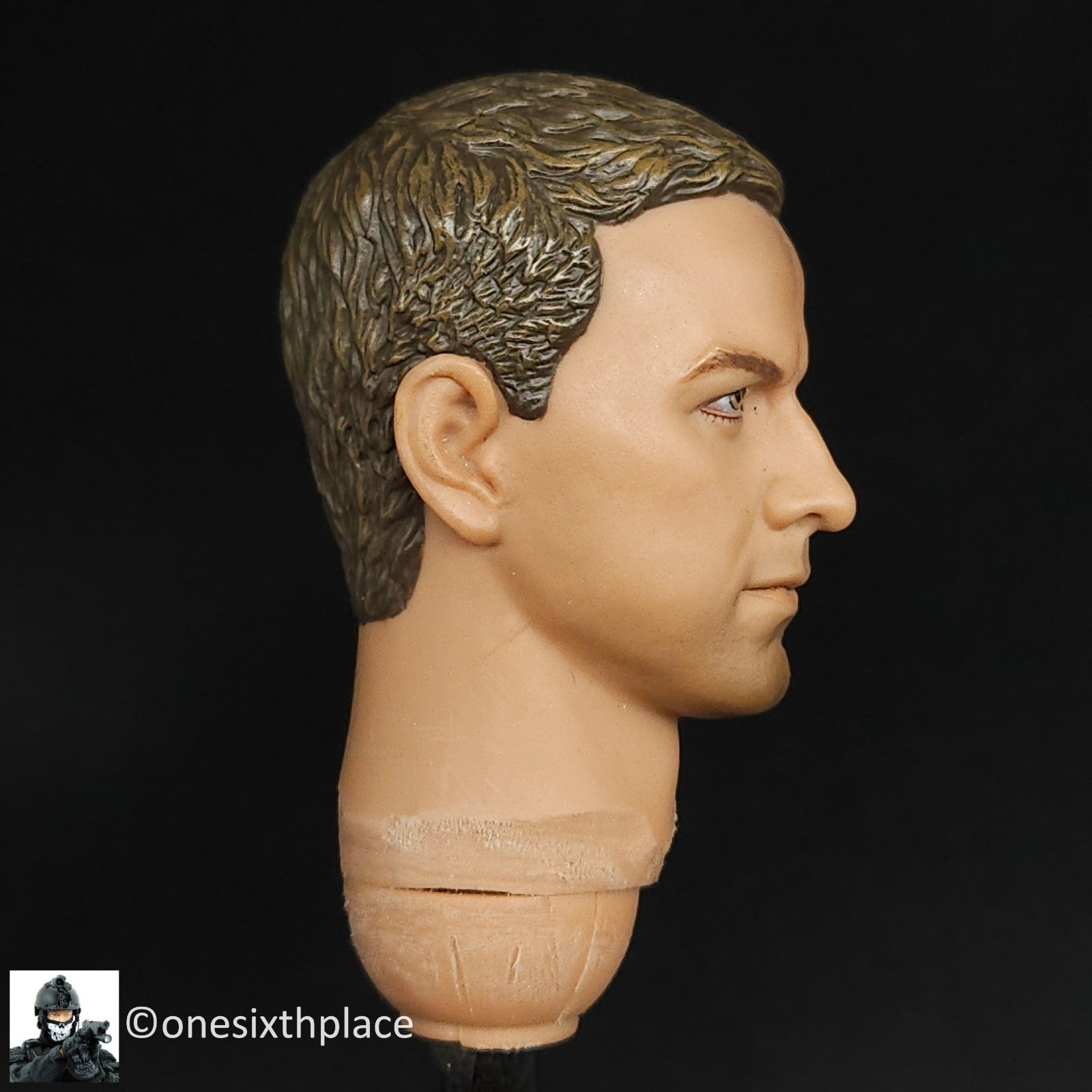 1:6 Hot Toys US Secret Service ERT Male Head Sculpt USED READ for 12" Figures