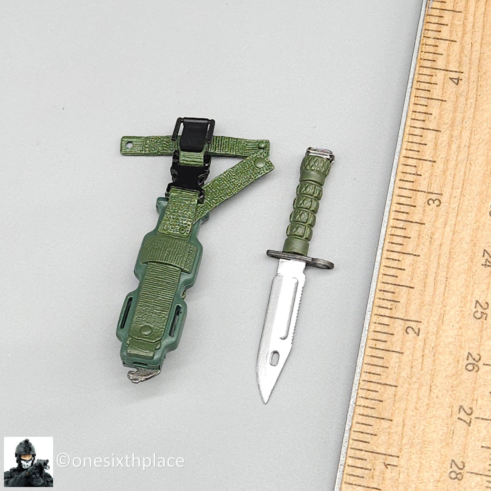 1:6 scale Dragon USMC Curtis M9 Bayonet Knife & Sheath for 12" Figures