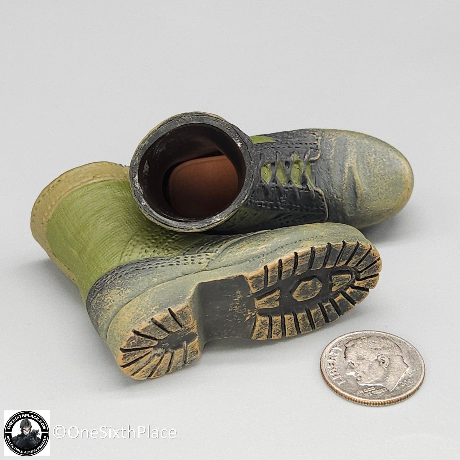 1:6 scale Dragon Vietnam US Lt Col Moore Jungle Boots (Foot Type) for 12" Figure