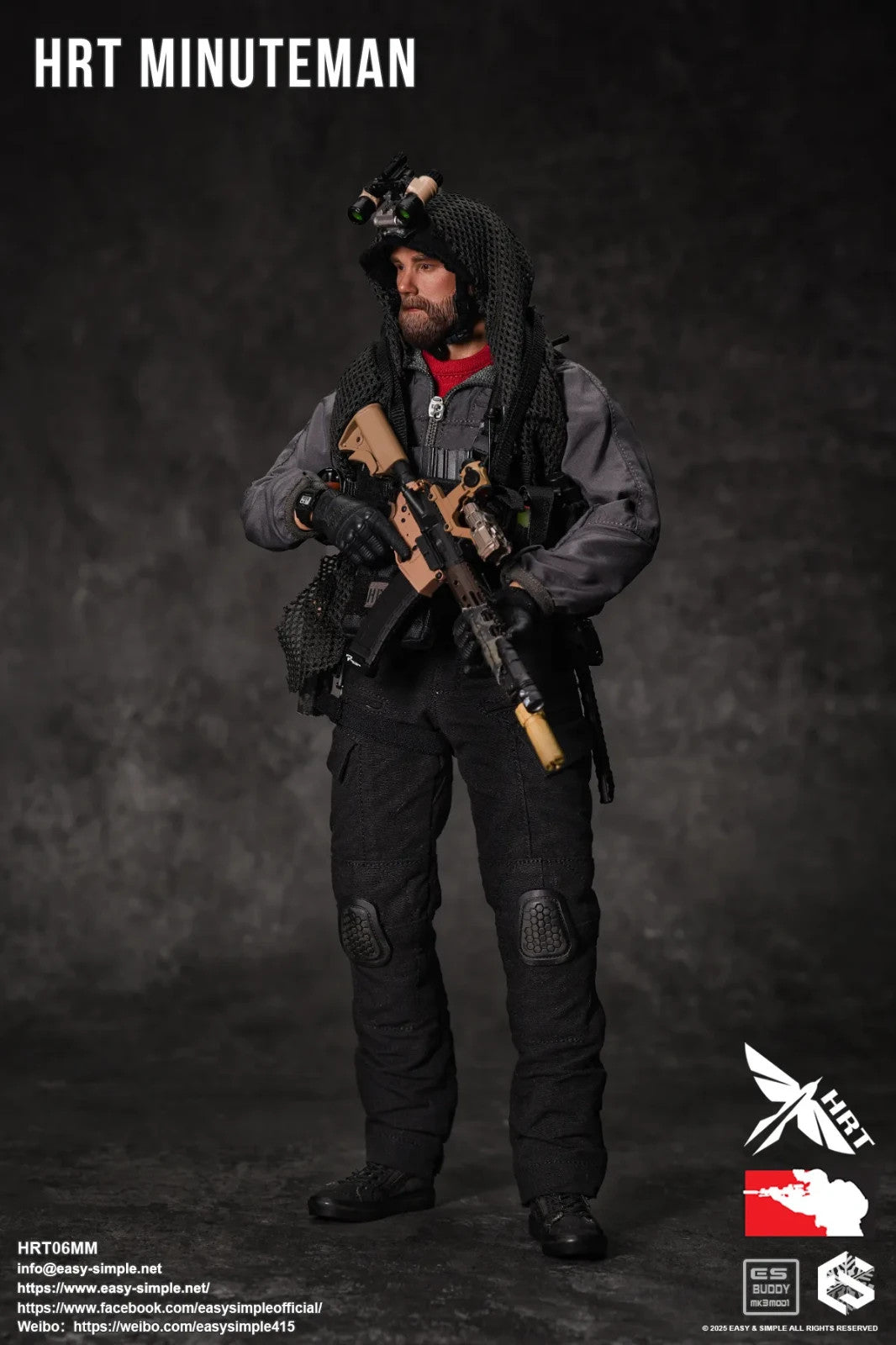 1:6 Easy & Simple HRT Minuteman ShotShow 2025 Gloved Hands Set for 12" Figures