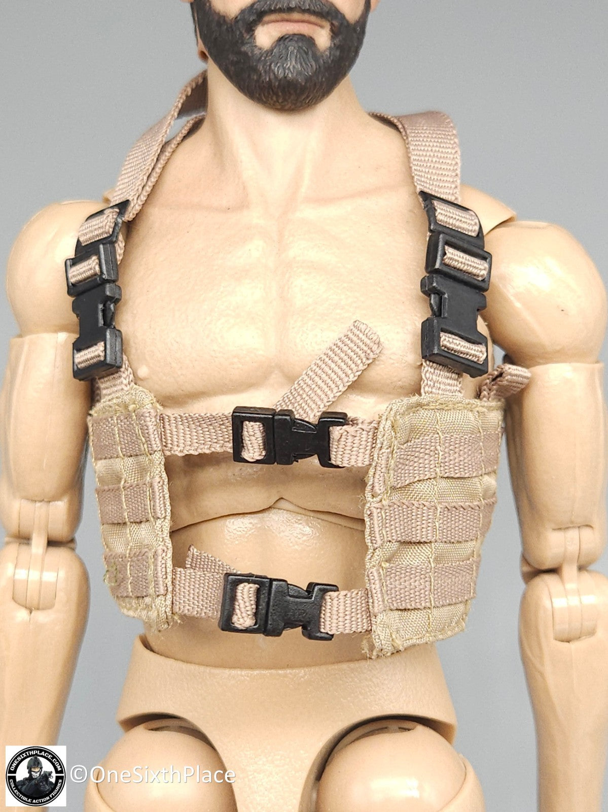 1:6 scale BBI Tan MOLLE Chest Rig for 12" Figures