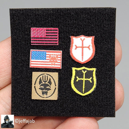 1:6 Easy & Simple CBRN Assault Team Patches Set for 12" Figures